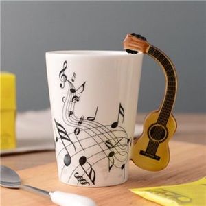Guitar Ceramic Cup Music Note Drinkware